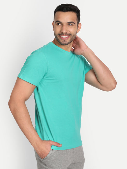 Men's Crew Neck AIRTEX Tee Turquoise